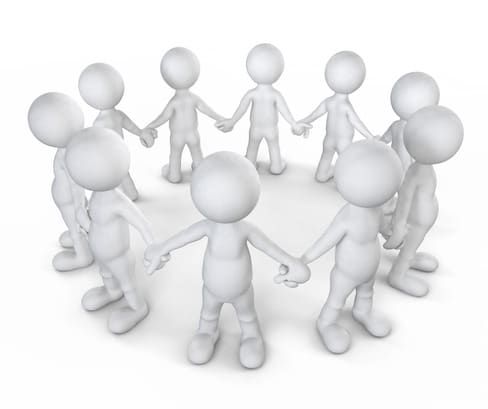 3D men holding hands in a circle. - image by PhotoDune