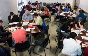 Attendees in Kitchener Waterloo - collaborating on building their maps