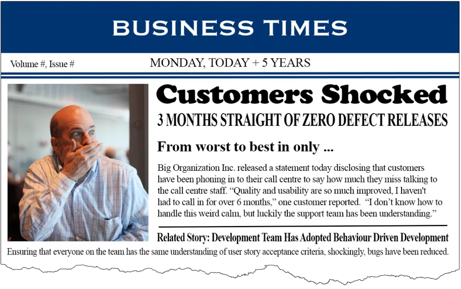future perspective example newspaper headline