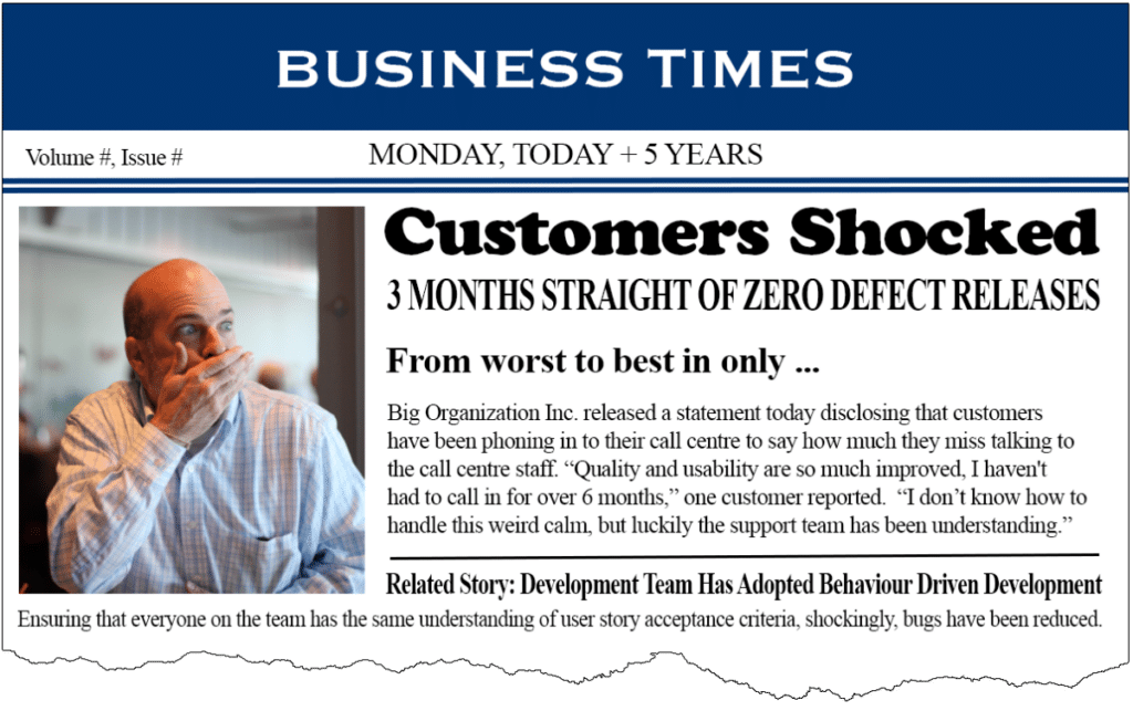 future perspective example newspaper headline