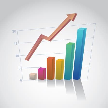 eps10 business graph with arrow - image licensed from Photodune