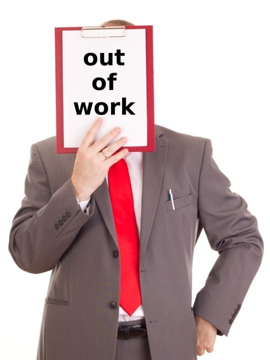 Businessman with clipboard: out of work - image licensed from Photodune