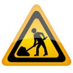 Yellow vector working sign - image licensed from Photodune